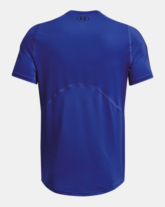 Men's HeatGear® Fitted Short Sleeve, Blue, pdpMainDesktop image number 5